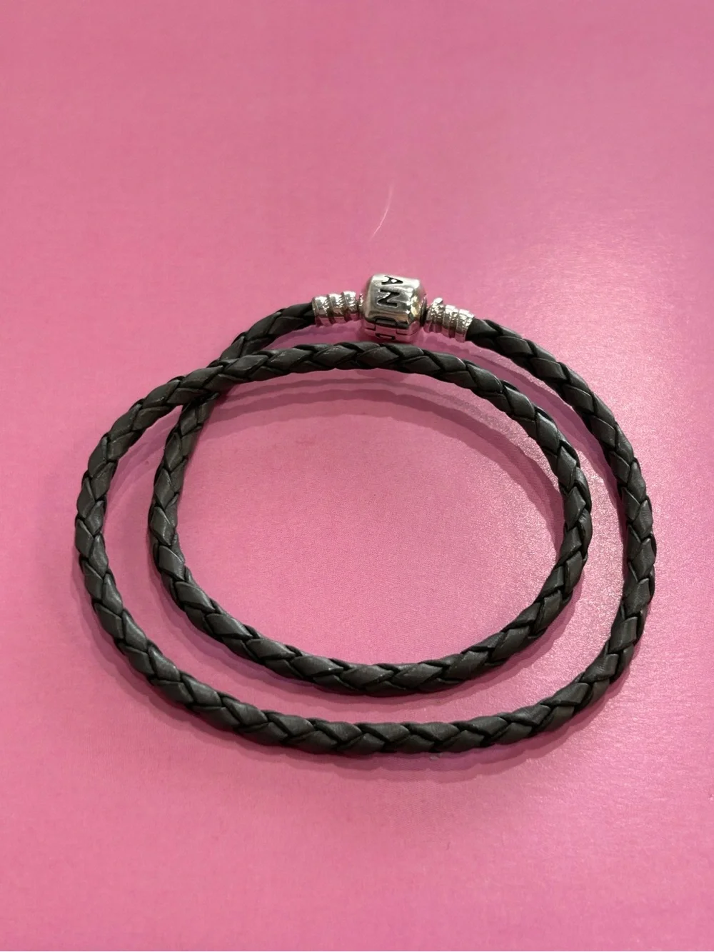 RETIRED Gray Double Leather Bracelet